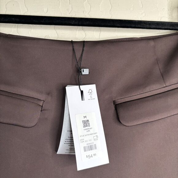 Dynamite Brown Satin Skirt Blazer Set - Picture 9 of 9